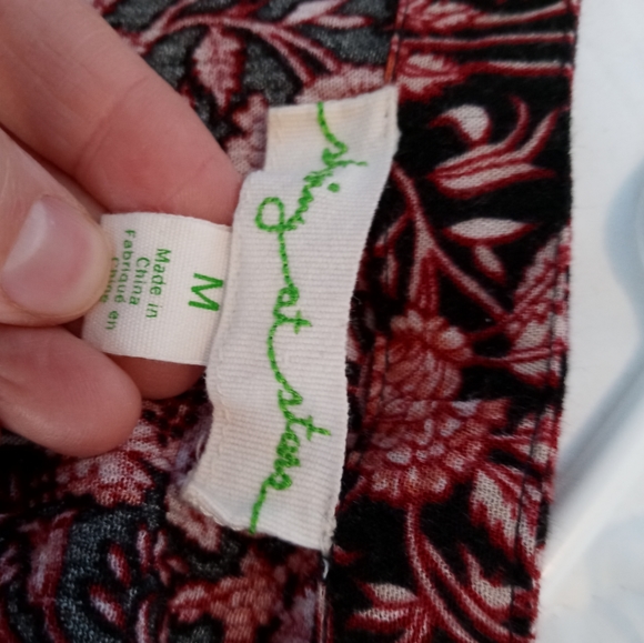 UO Staring At Stars Red Floral Cold Shoulder Dress - Picture 6 of 9